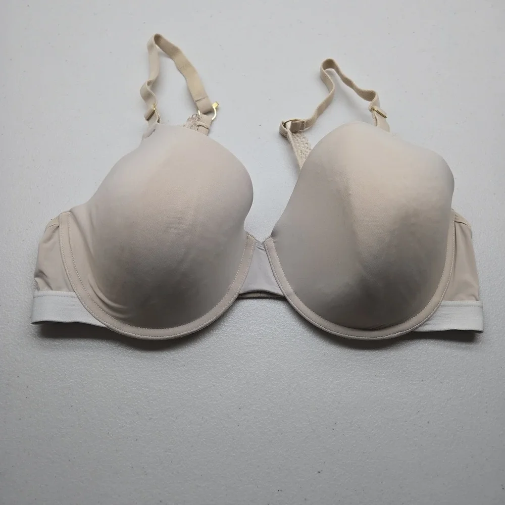 Lively Women Bra 38D Beige T Shirt Underwired Lace Strap Adjustable‎